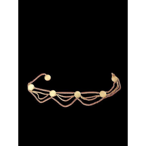 Womens Belt Multi-Chain Belt Ancient Roman Empire Coin Medallion Horse Carriage